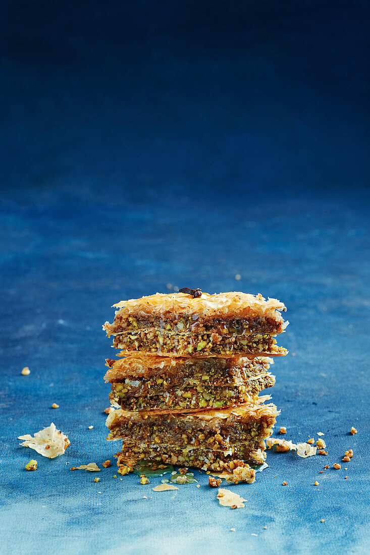 Walnut and pistachio baklava