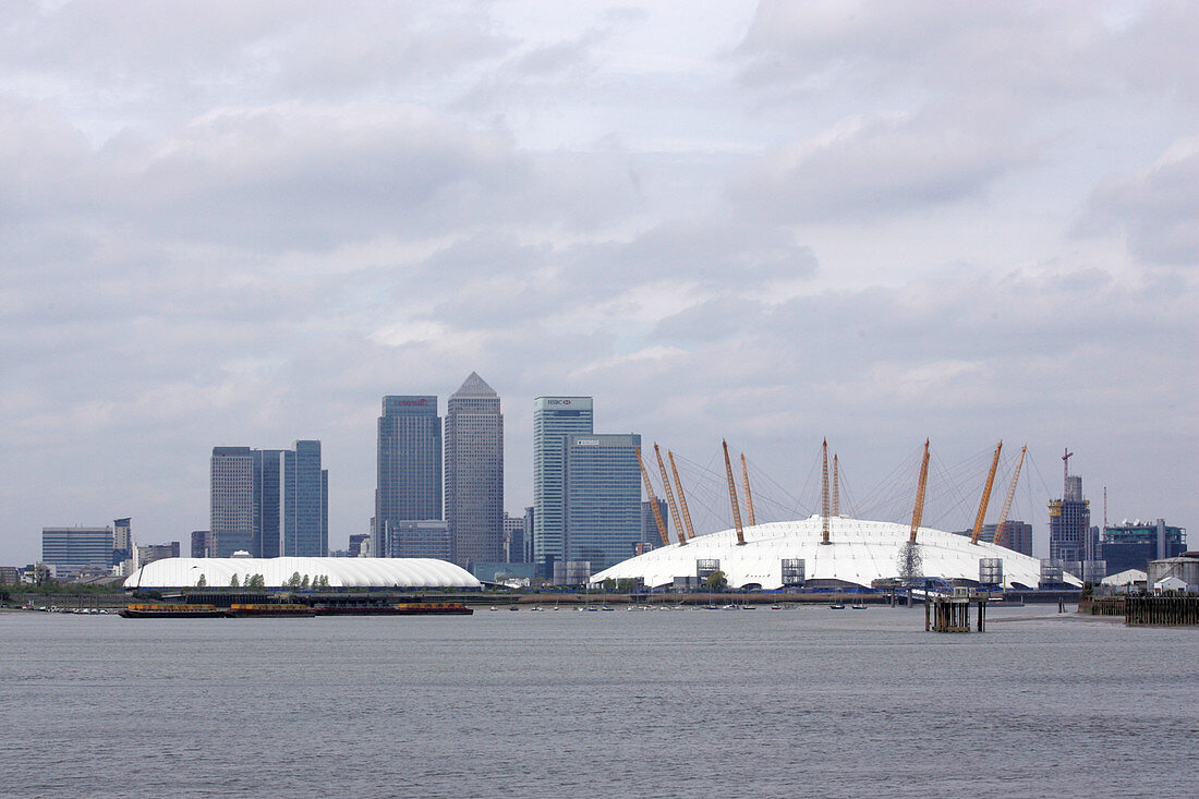 Canary Wharf and Greenwich Peninsula, London, UK