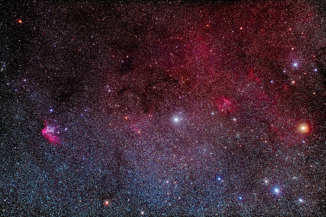 Wizard and other faint nebulas in Cepheus