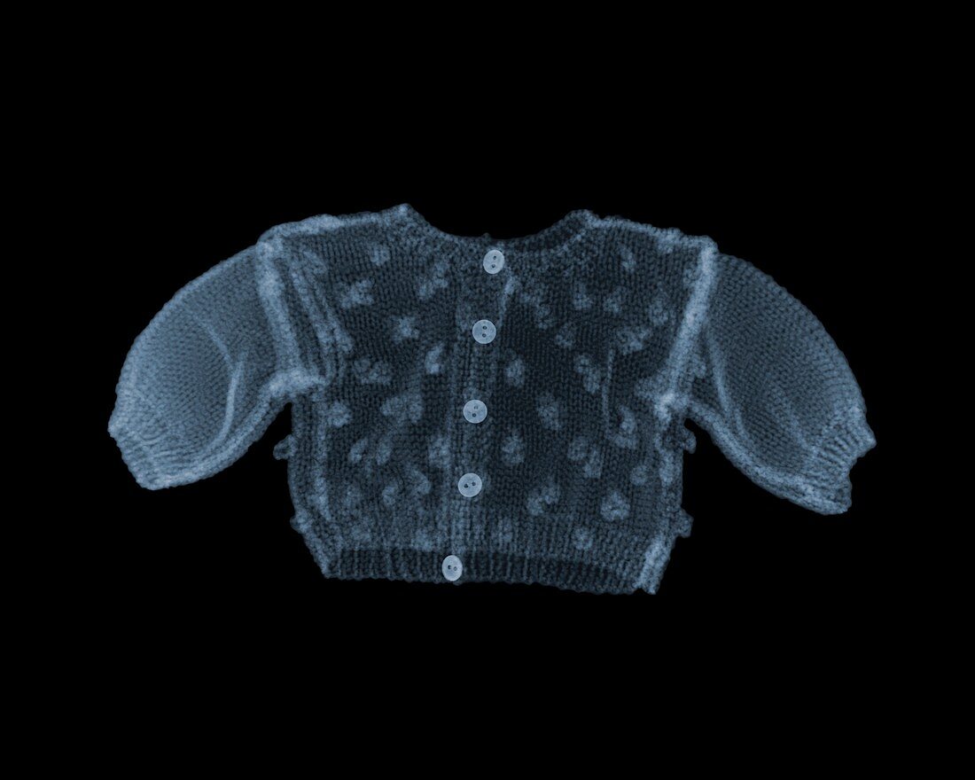 Doll knitted jumper, X-ray