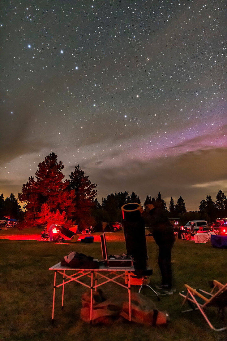 Observer at star party