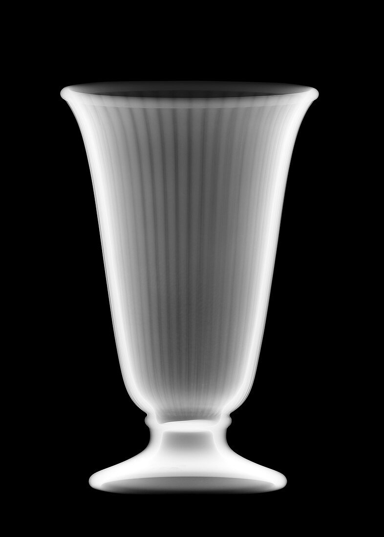 Ribbed vase, X-ray
