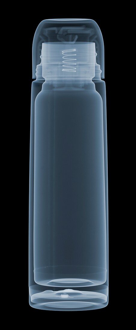 Metal thermos flask, X-ray