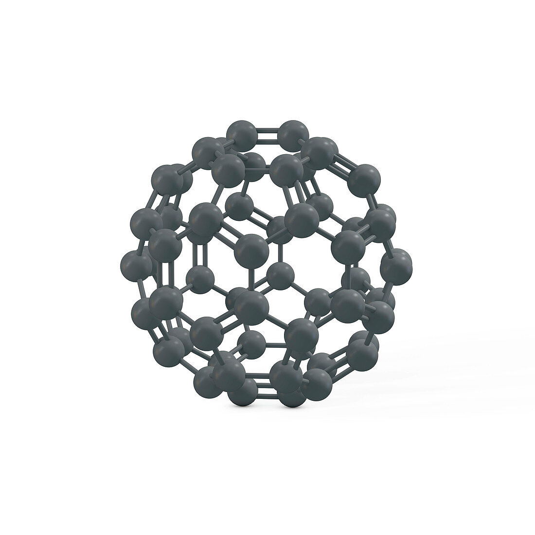 Fullerene molecule, illustration