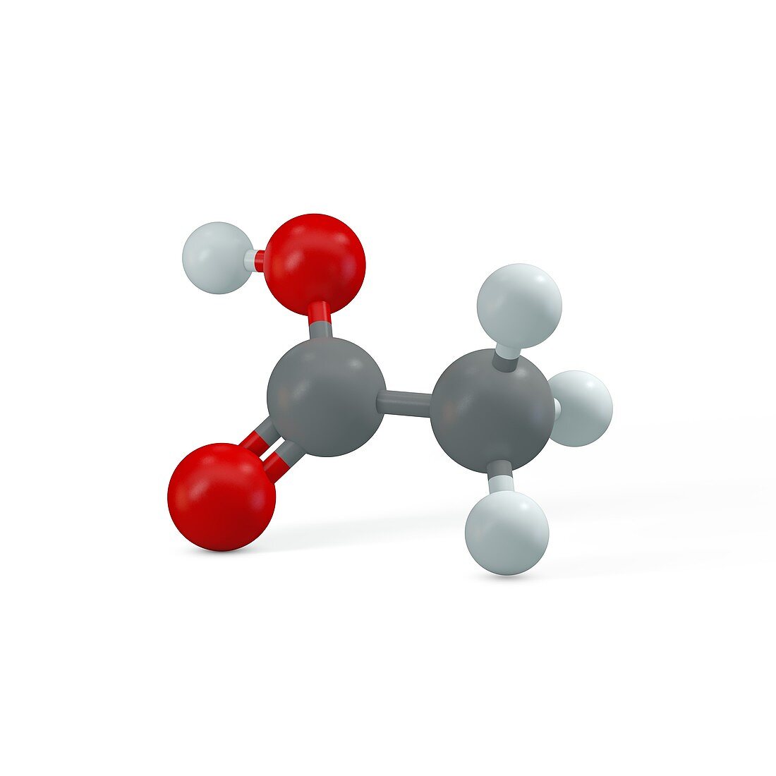Ethanoic acid molecule, illustration