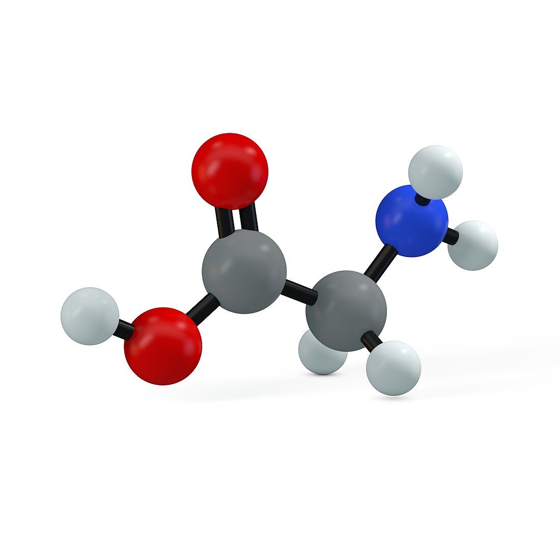 Glycine molecule, illustration