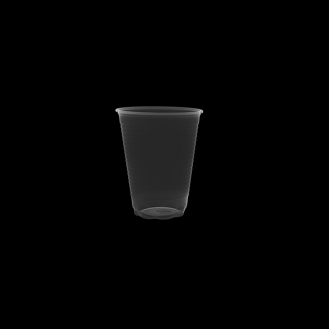 Plastic cup, X-ray