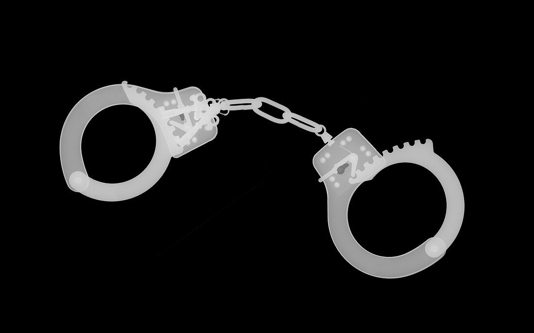 Pair of handcuffs, X-ray