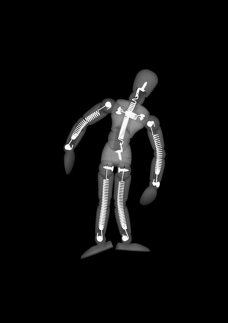 Wooden figure, X-ray