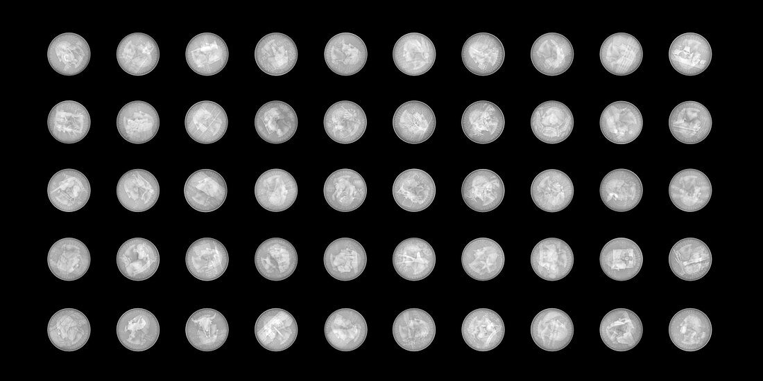 USA state quarters, X-ray