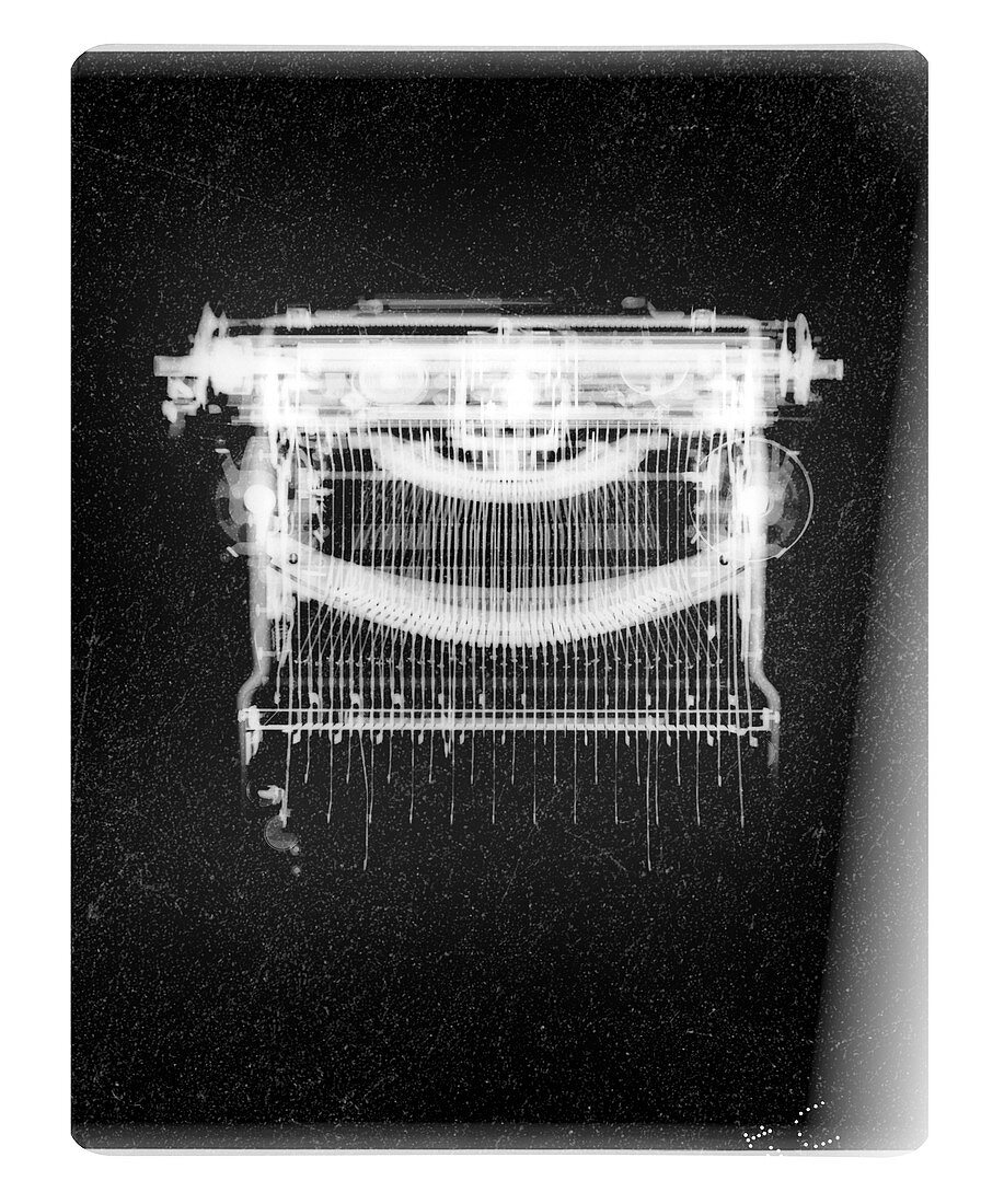 Vintage typewriter, X-ray