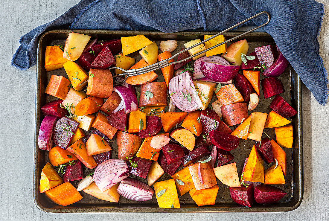 Tray of Vegetables to Roast