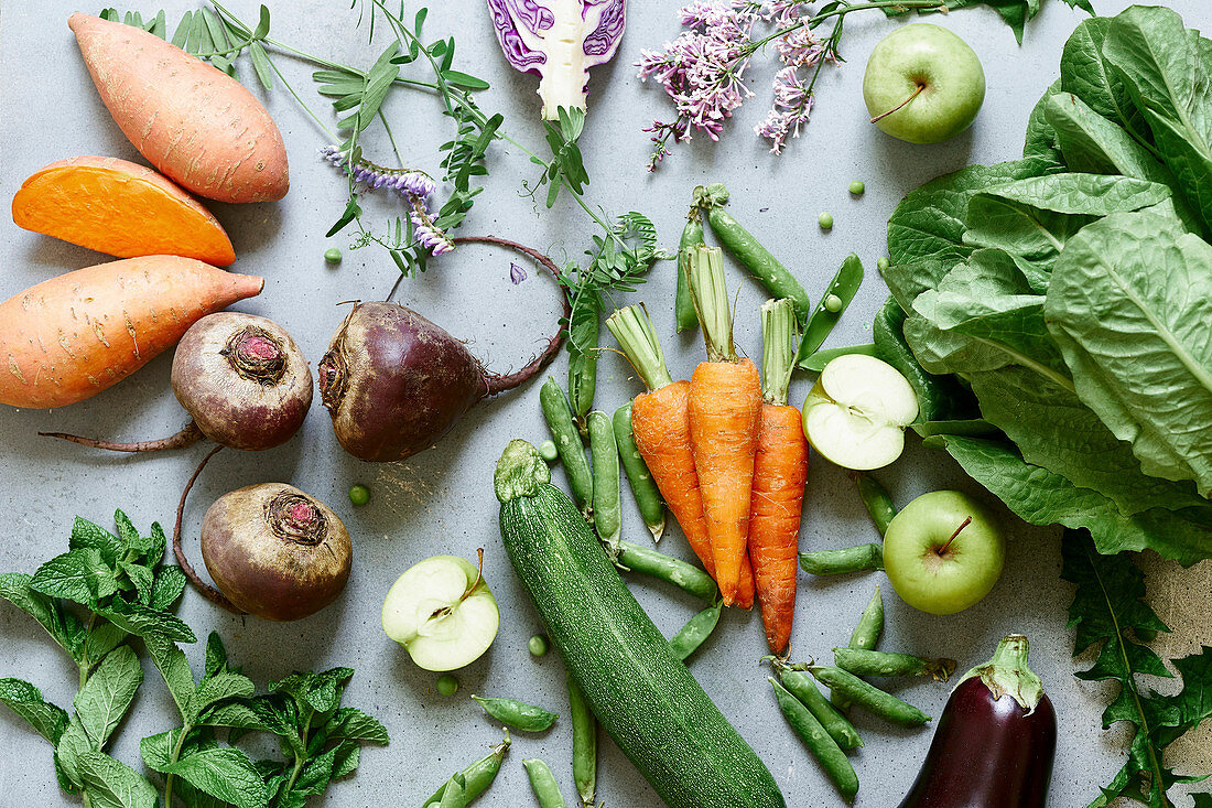 Fresh organic vegetables on the table