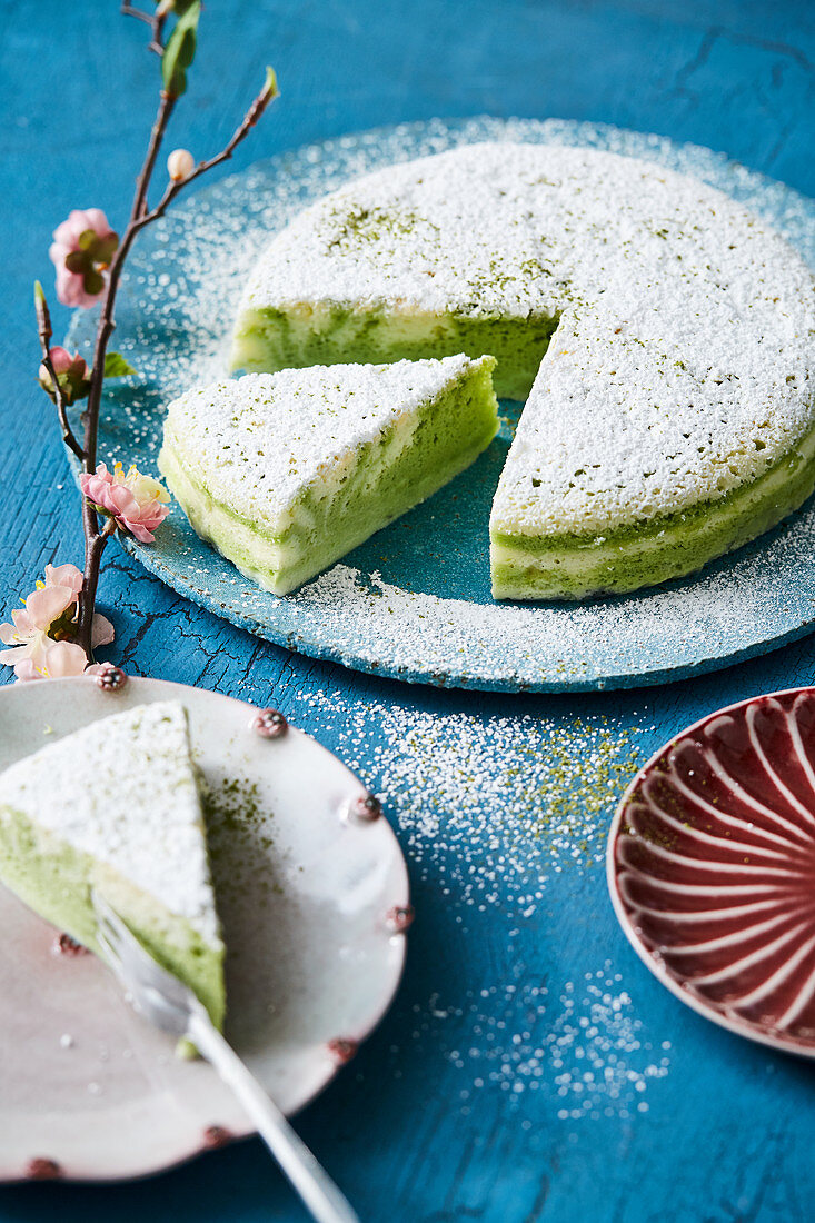 Matcha-Cheesecake