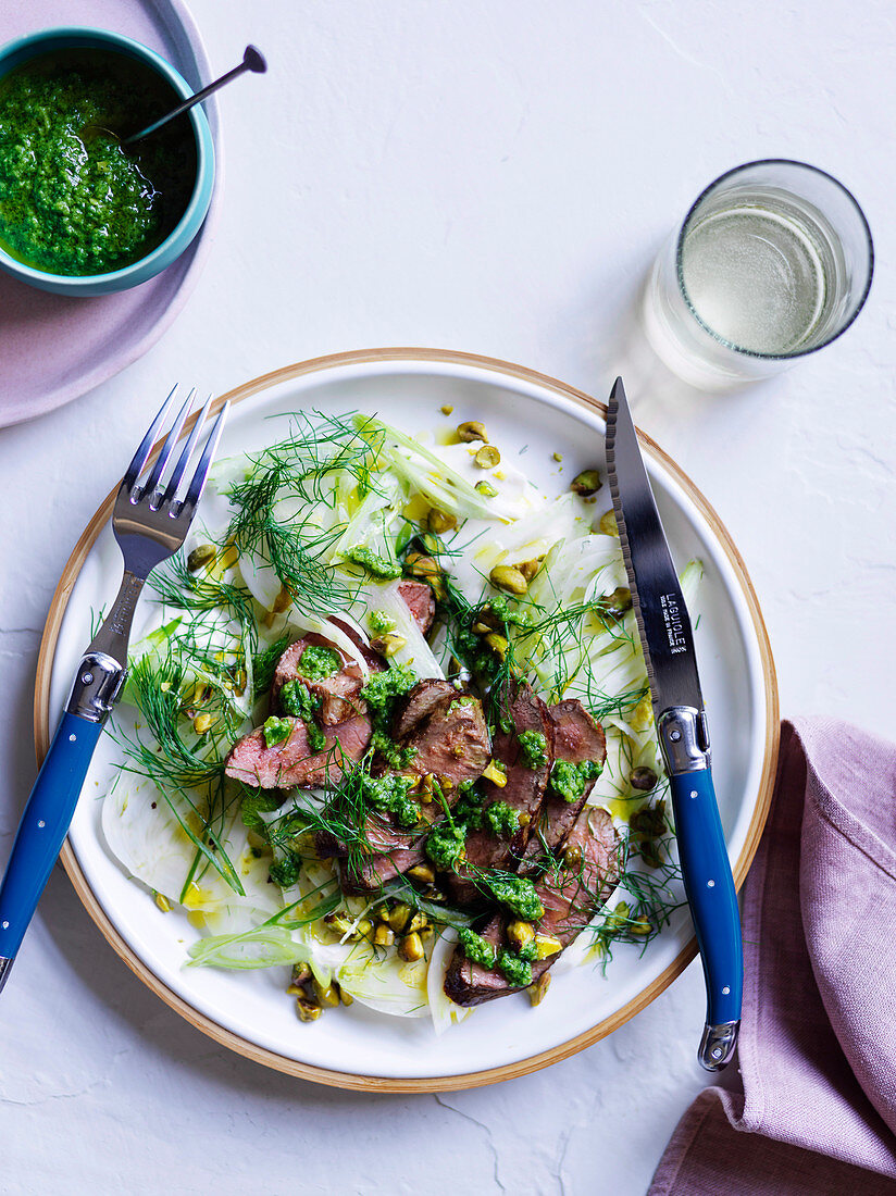 Lamb with Fennel, green chilli and preserved lemon