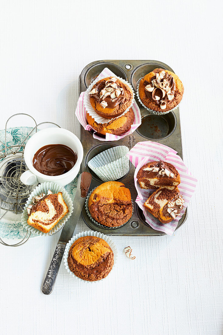 Nut nougat muffins