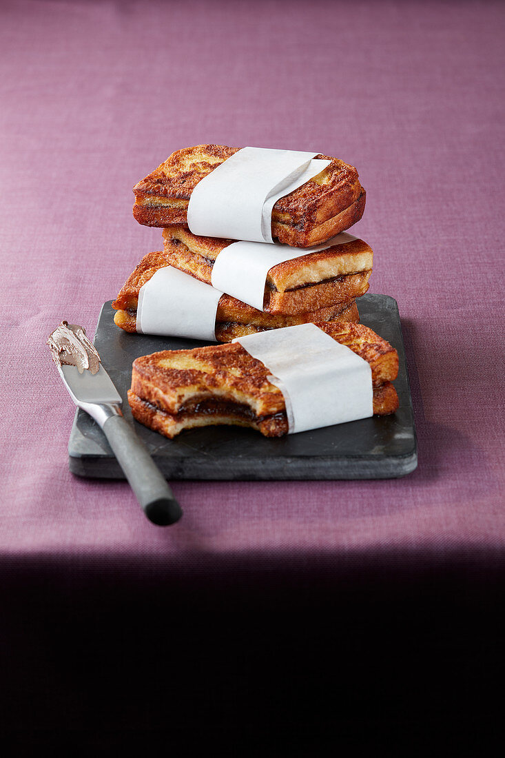 Sandwich toasties, stacked