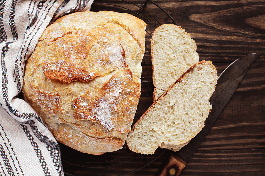 Homemade round Artisan bread