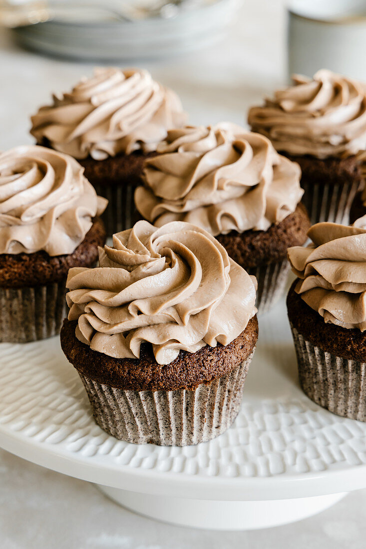 Schokoladen-Haselnuss-Cupcakes