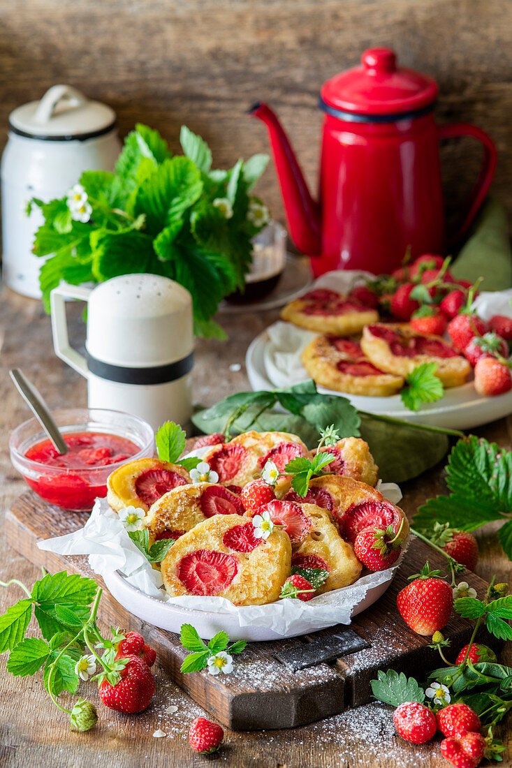 Strawberry pancakes