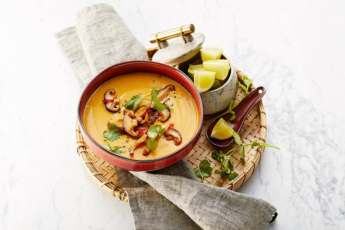 Asian pumpkin and coconut soup