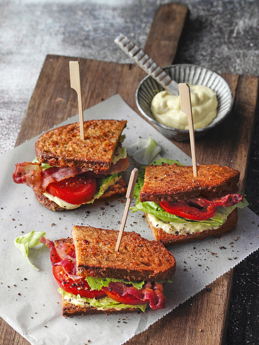 Hearty Poor Knight 'BLT' sandwiches
