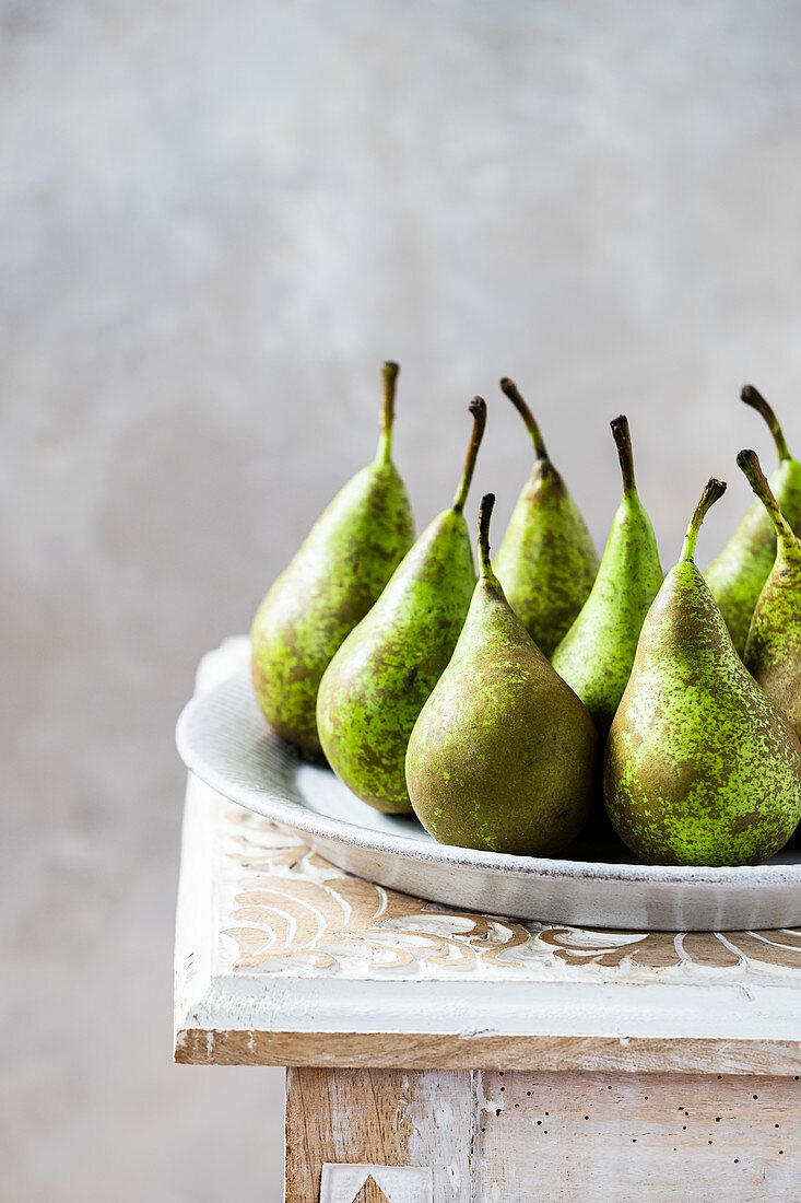 Pears on the plate