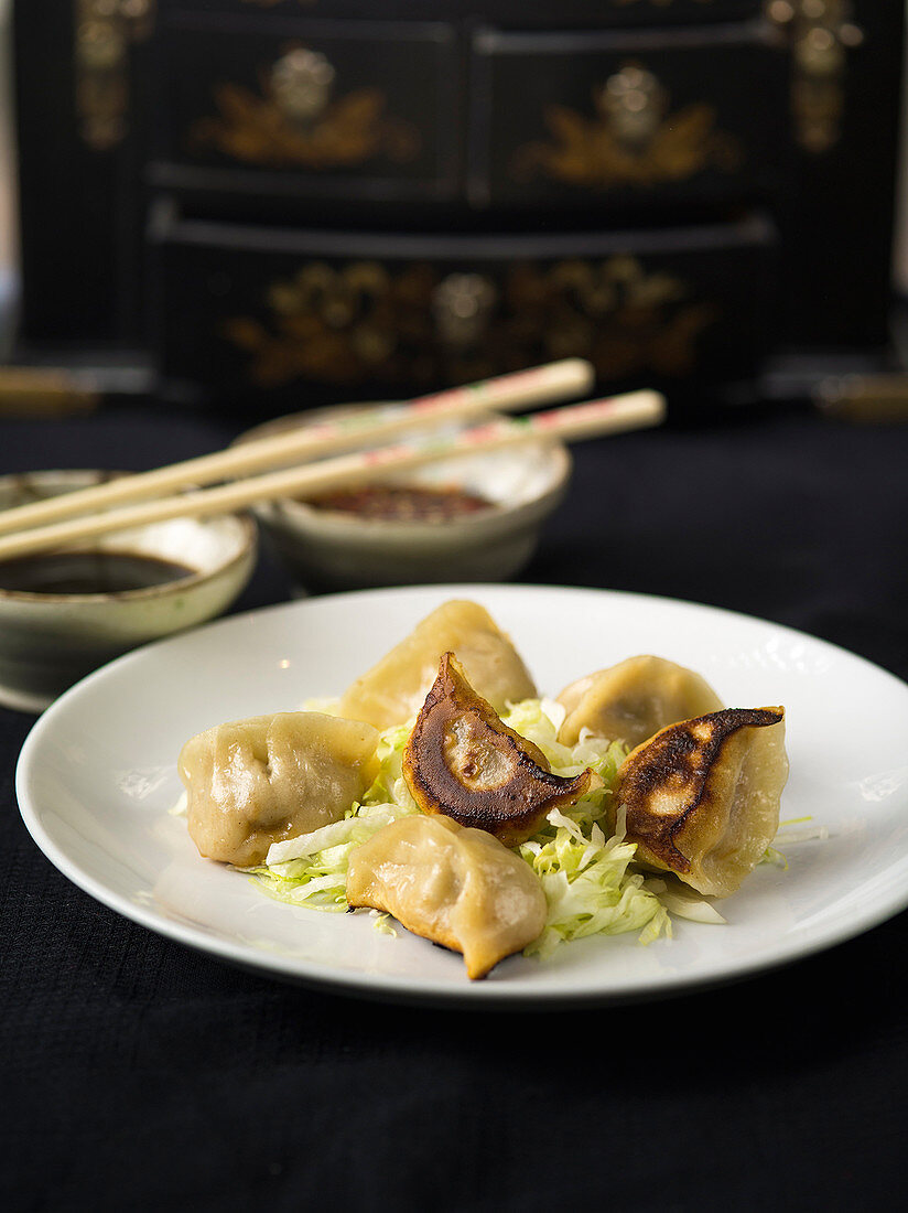 Fried Chinese dumplings