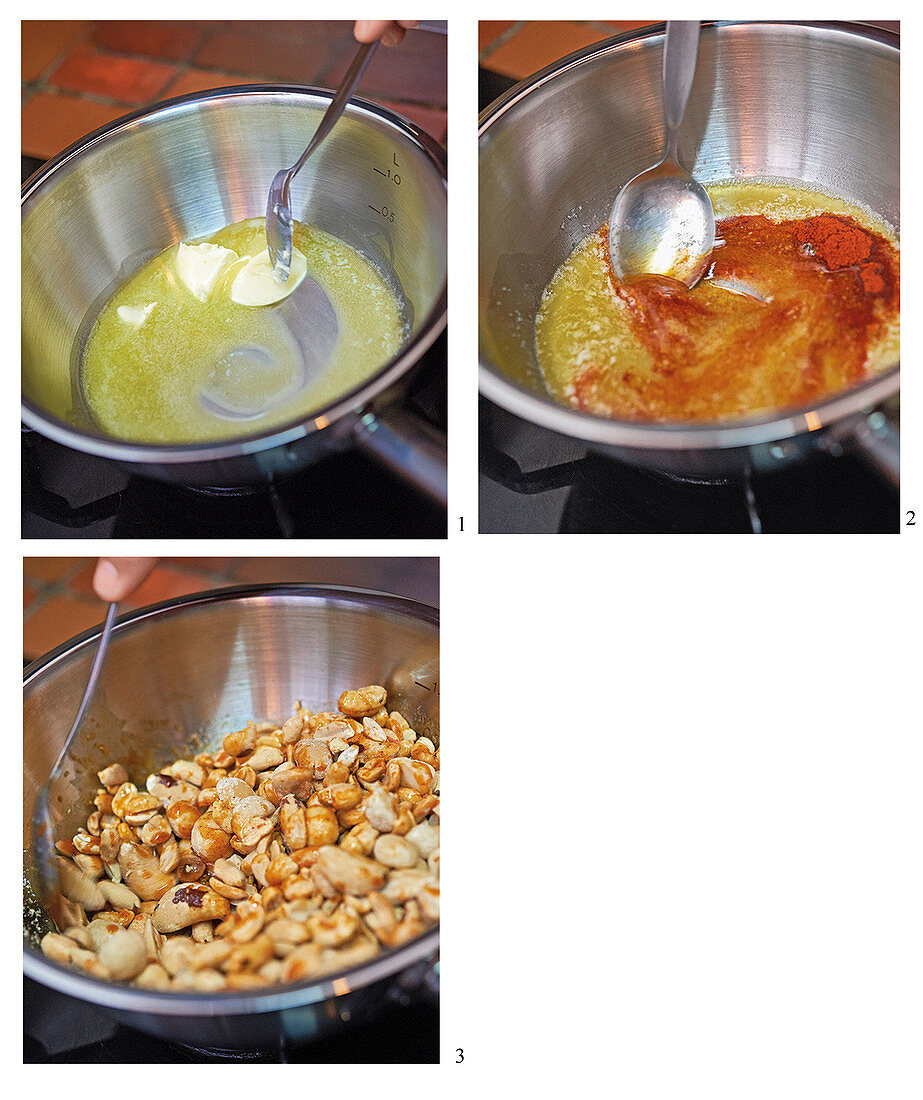 Gewürzte Honig-Nüsse zubereiten