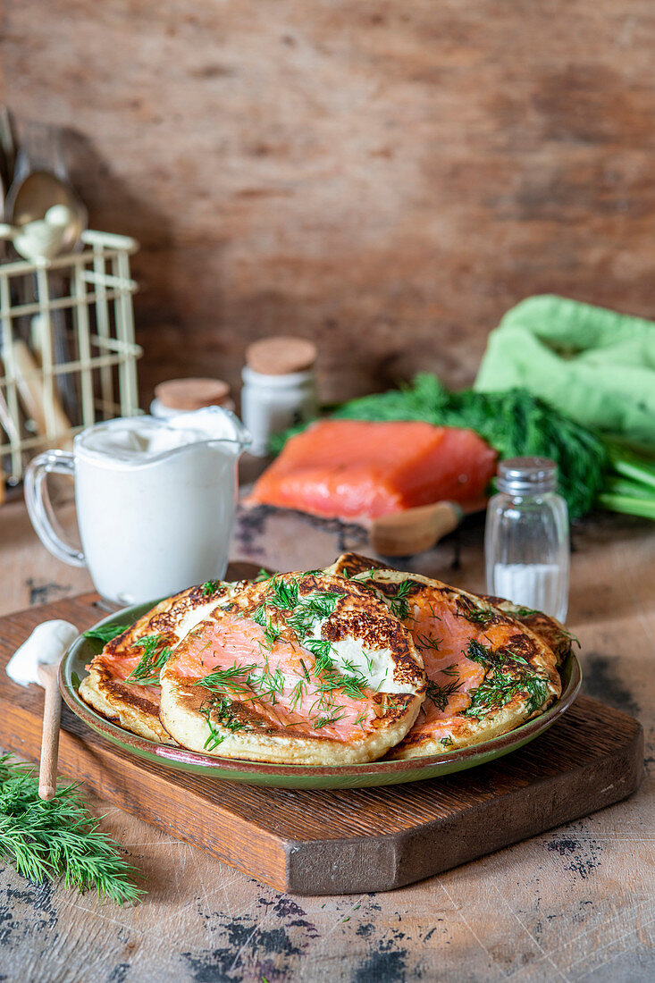 Salmon pancakes