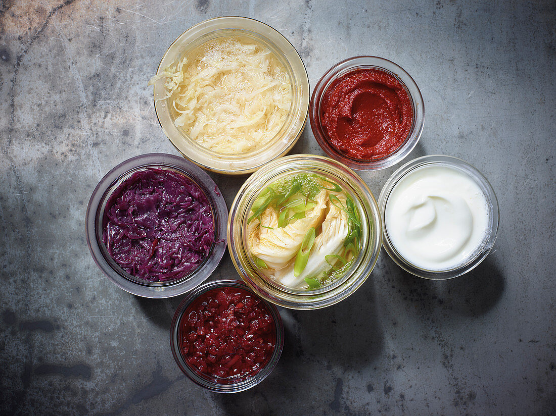 Different fermented foods