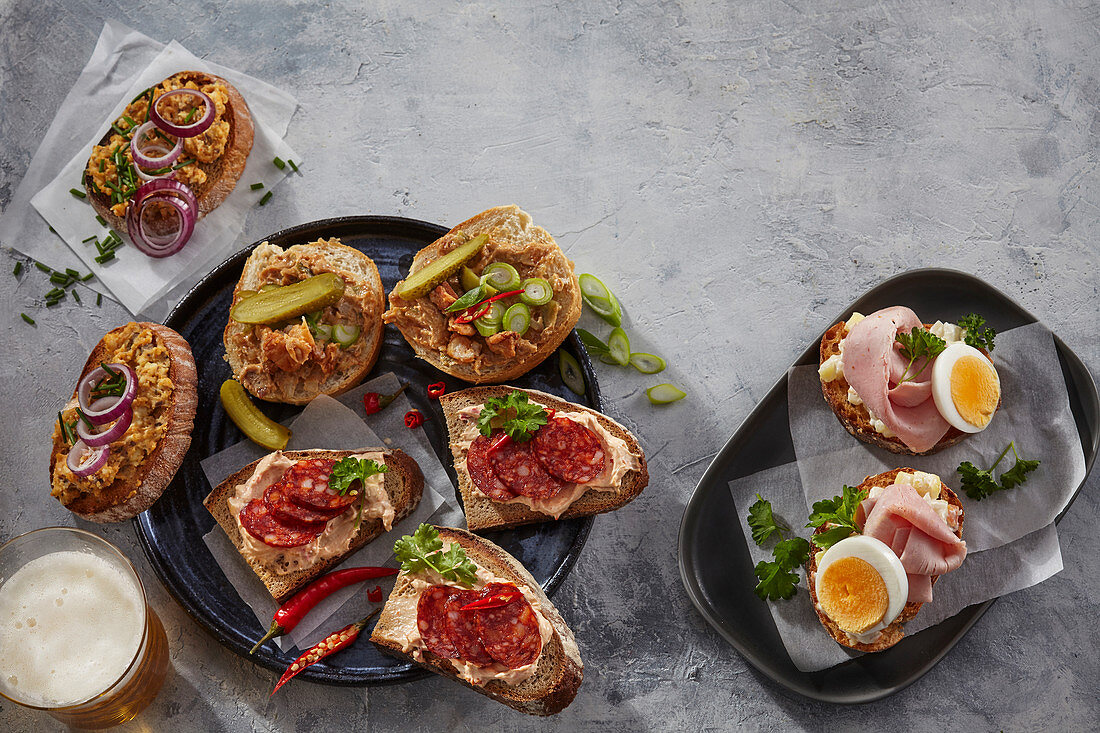 Open sandwiches