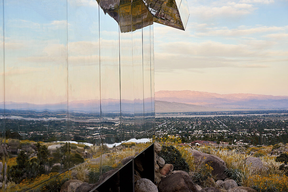 Kunstinstallation, Mirror House, Palm Springs, Kalifornien, USA