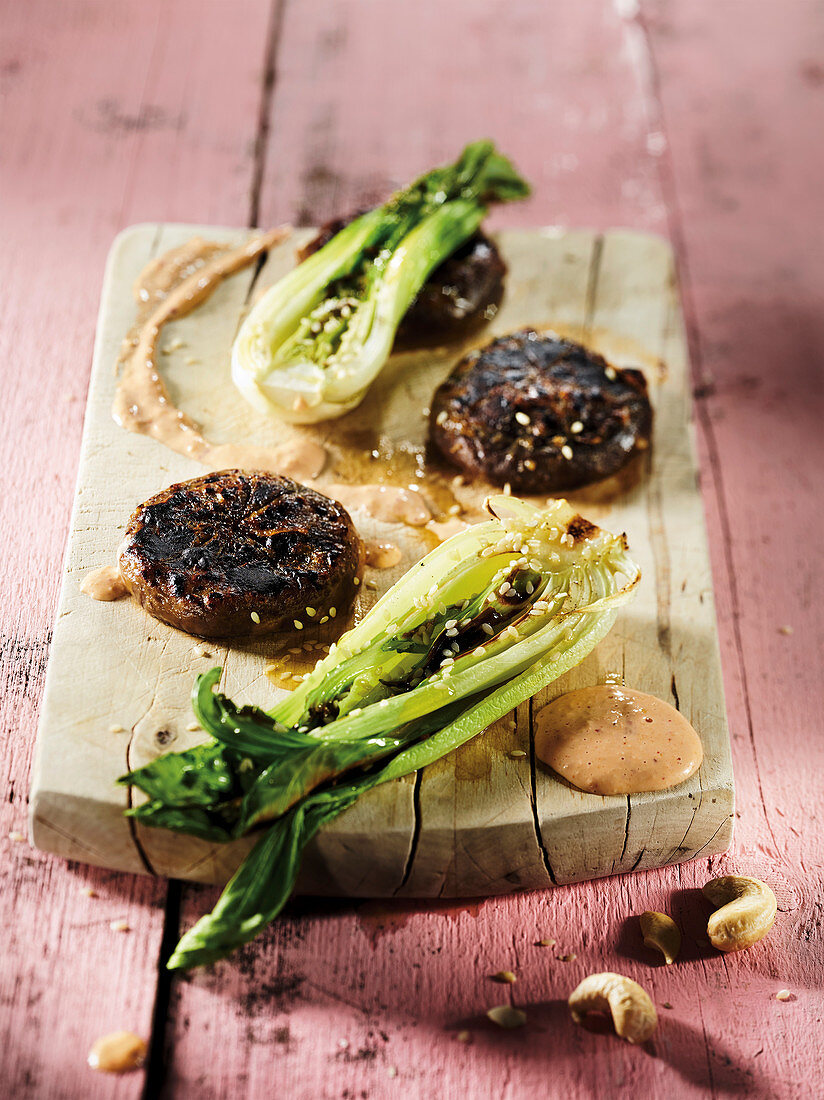 Shiitake mushrooms made in a Beefer with bok choy