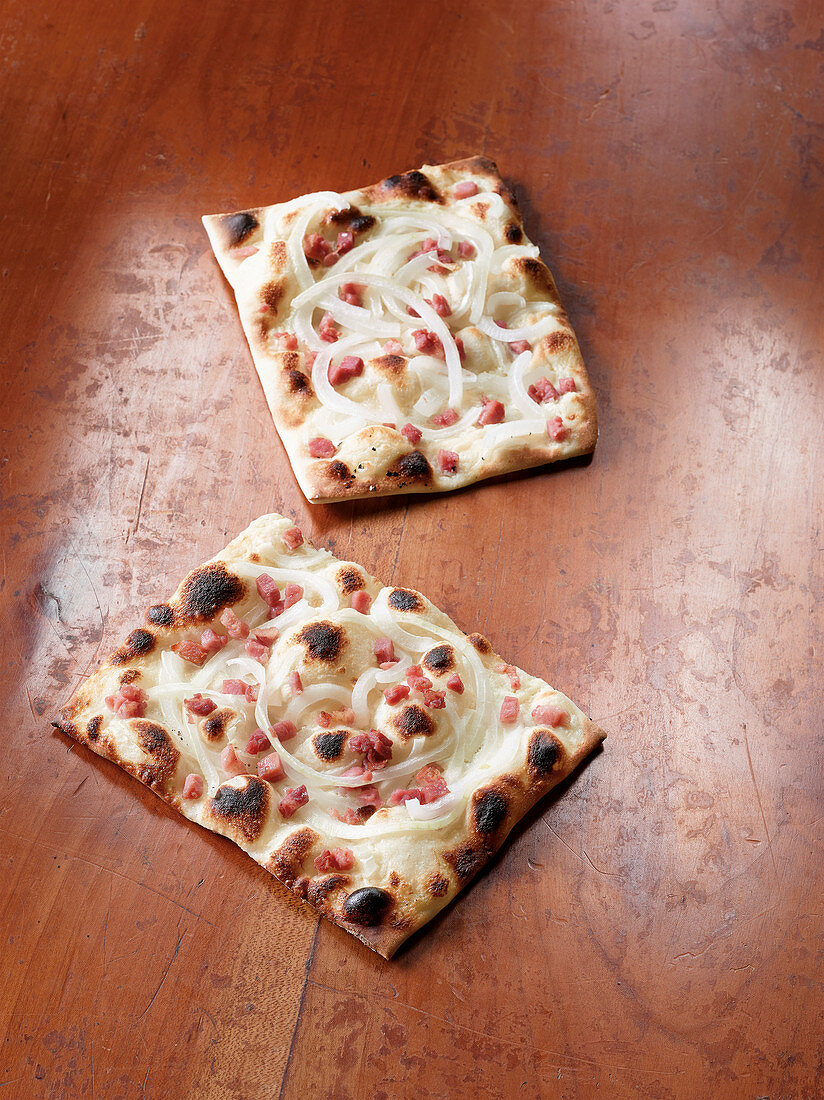 A classic tarte flambée made in a Beefer