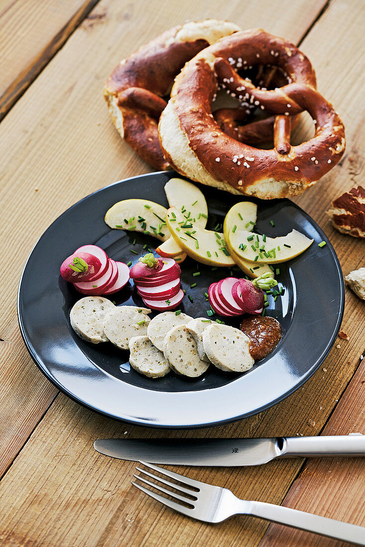 Bavarian white sausage salad