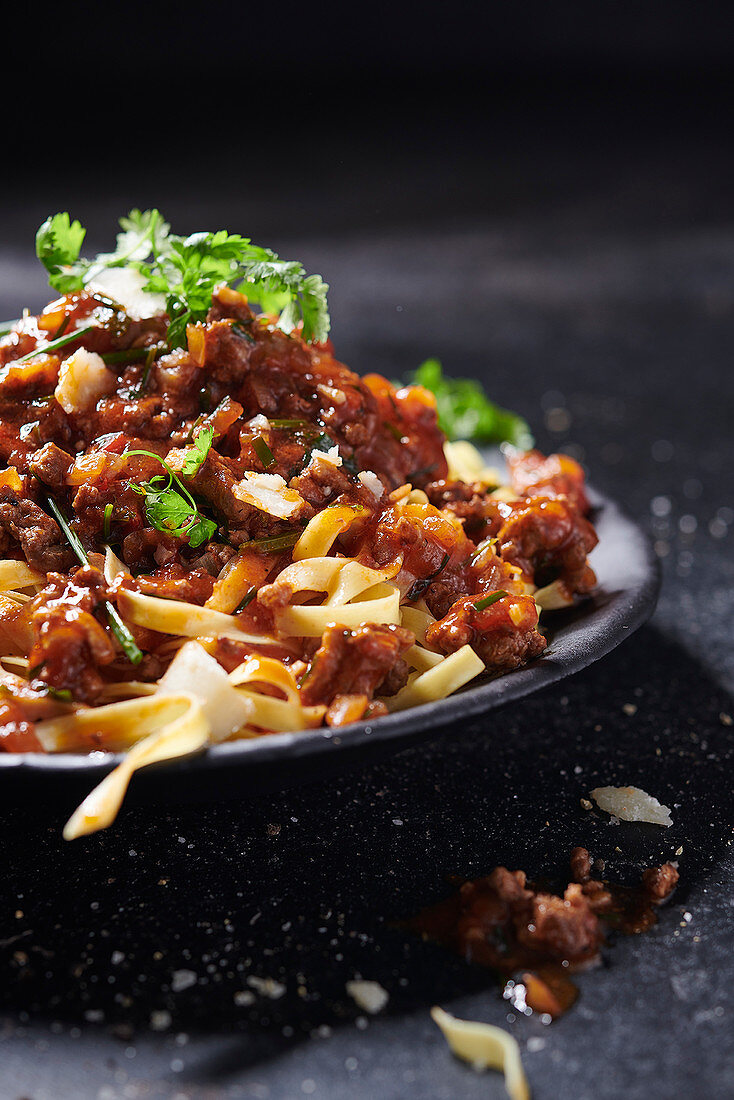 Tagliatelle with game bolognese