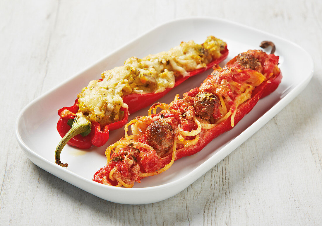 Stuffed peppers with two fillings