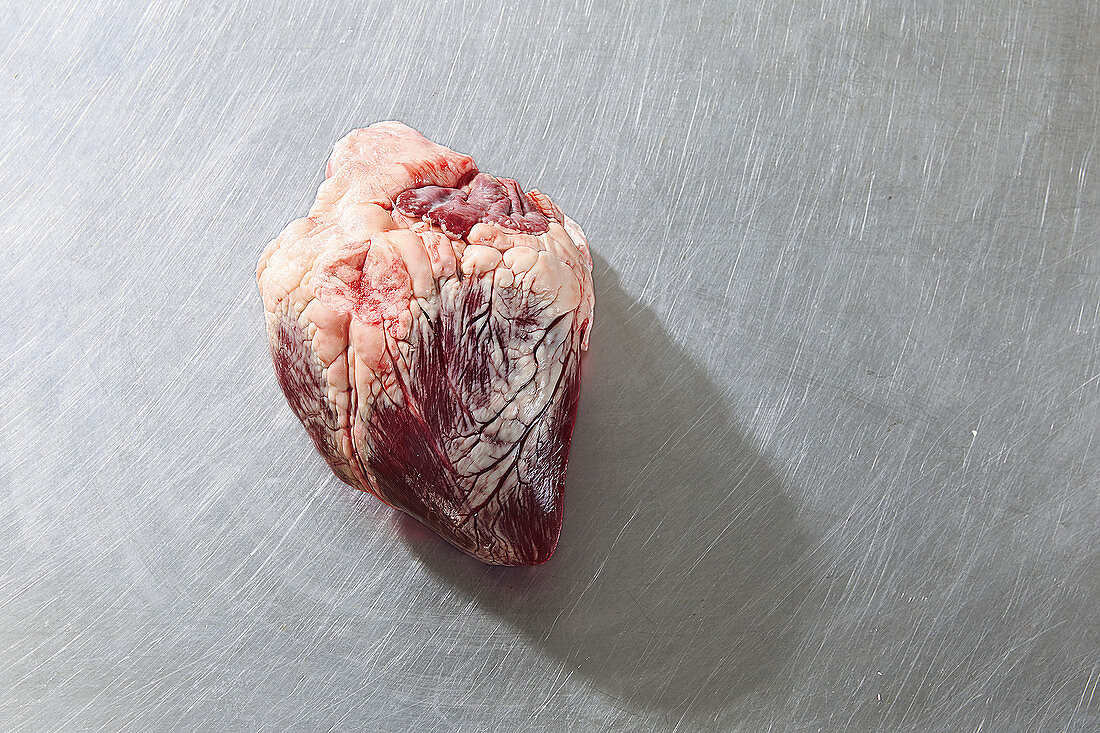 A raw beef heart