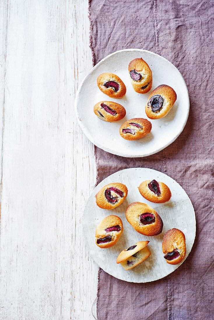 Brown butter and cherry friands