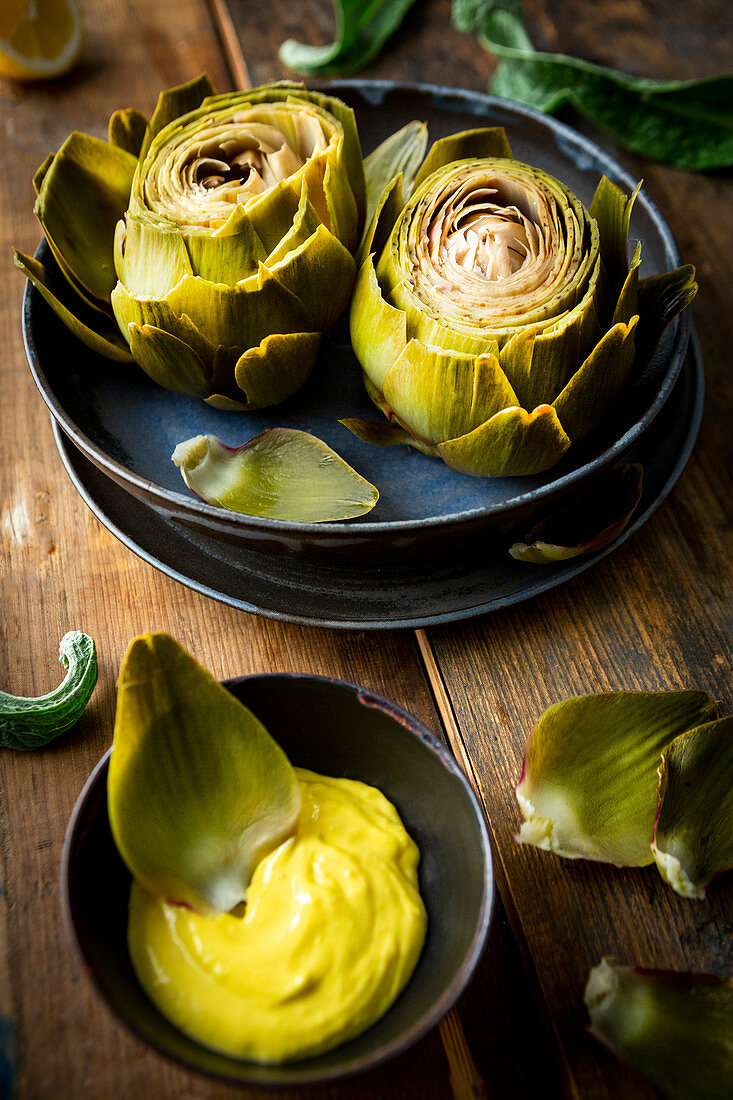 Artichoke with aioli