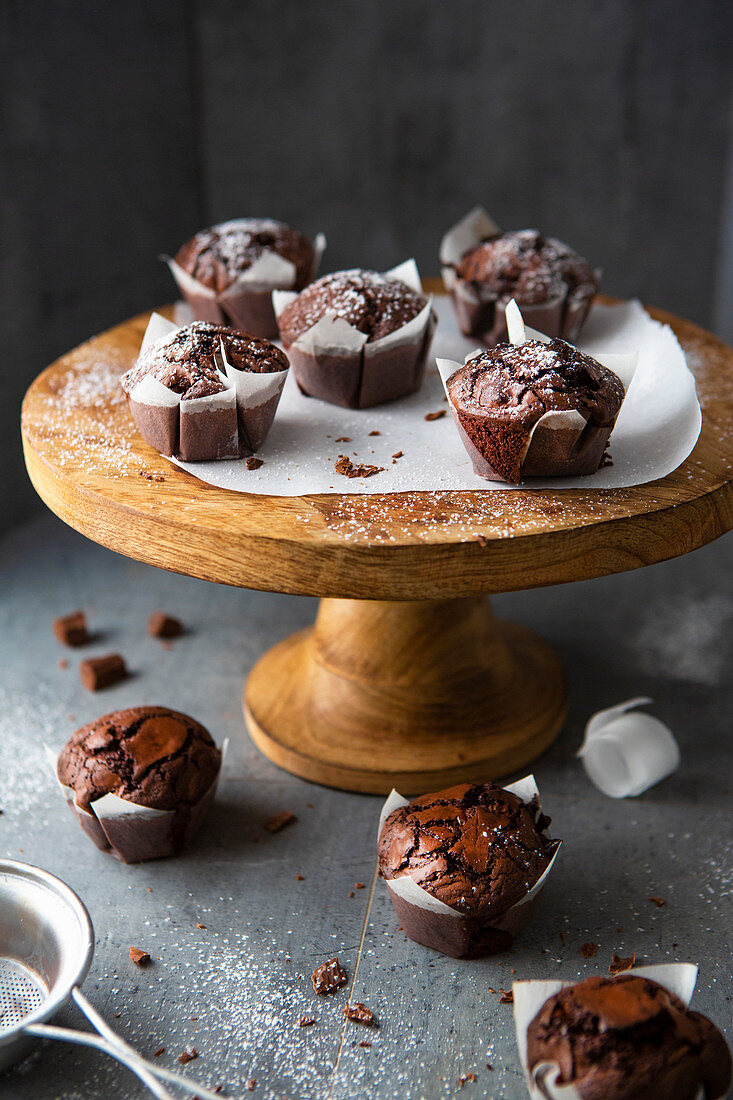 Brownies in muffin cases