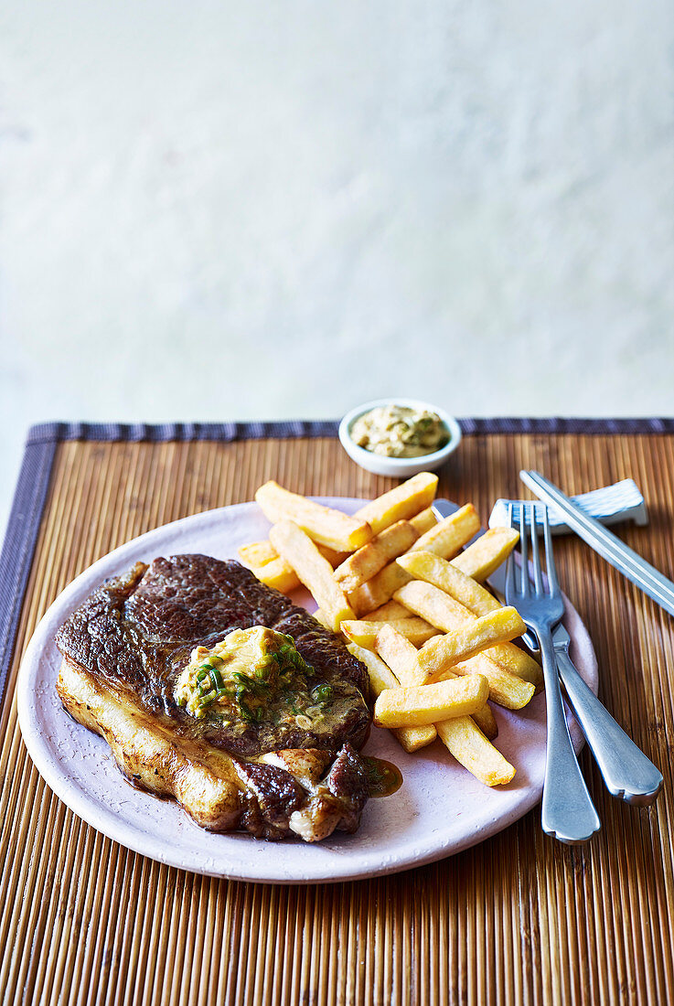 Steak with soy-ginger butter