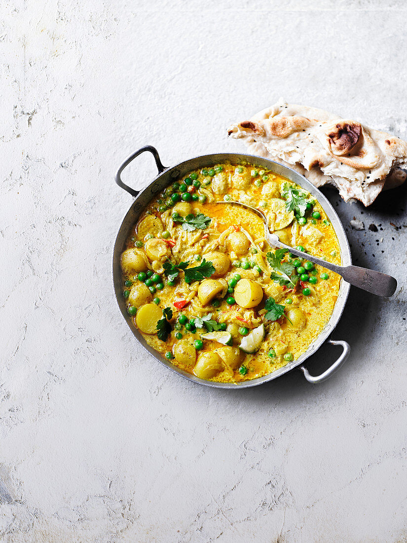 Pea and potato curry