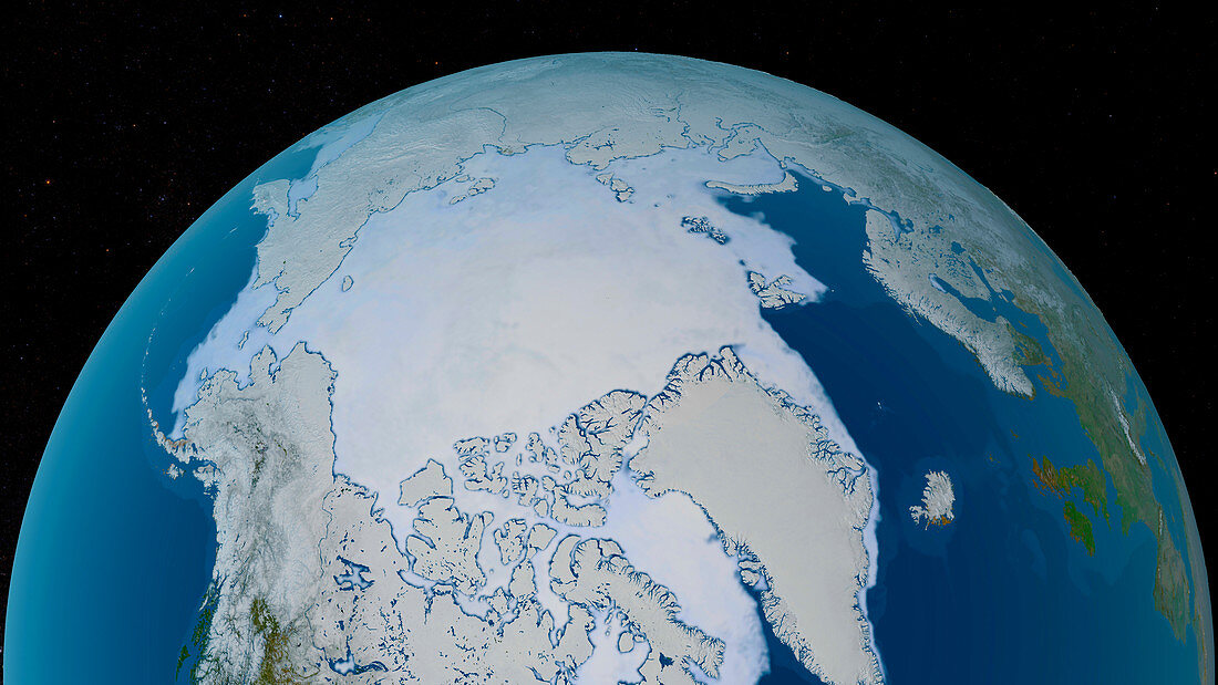 Arctic sea ice maximum, March 2020