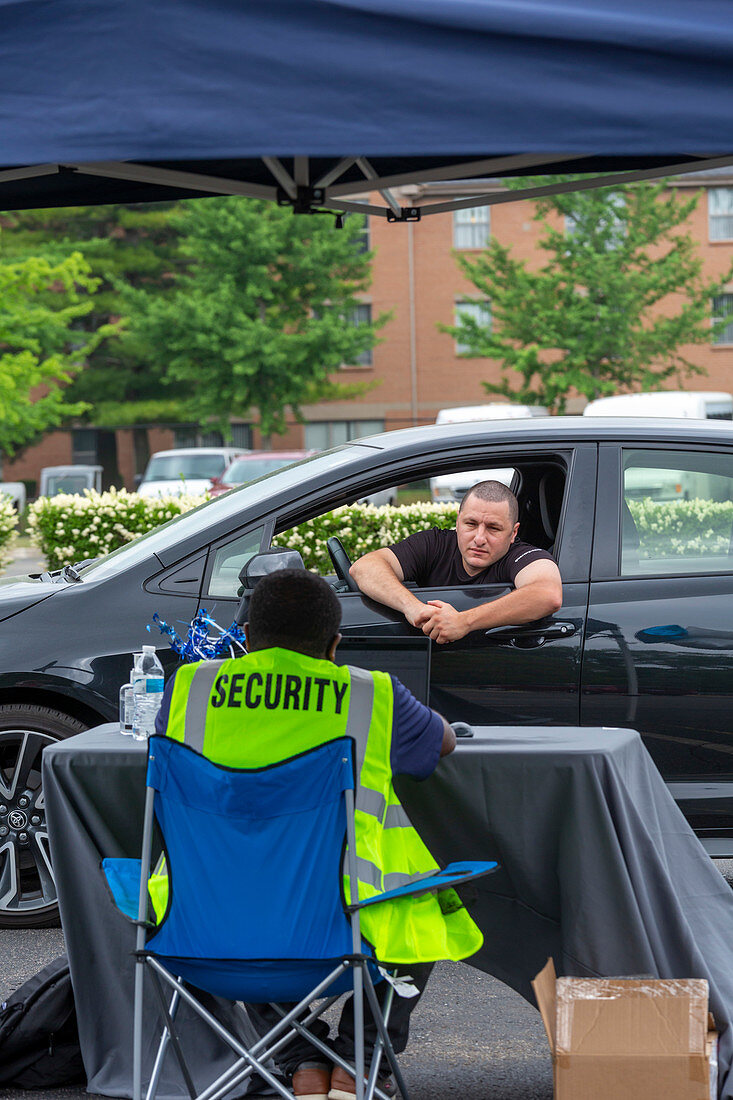 Drive-through job fair during Covid-19 outbreak