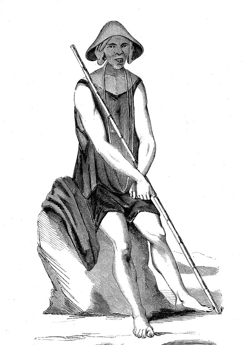 Javanese man, 19th Century illustration