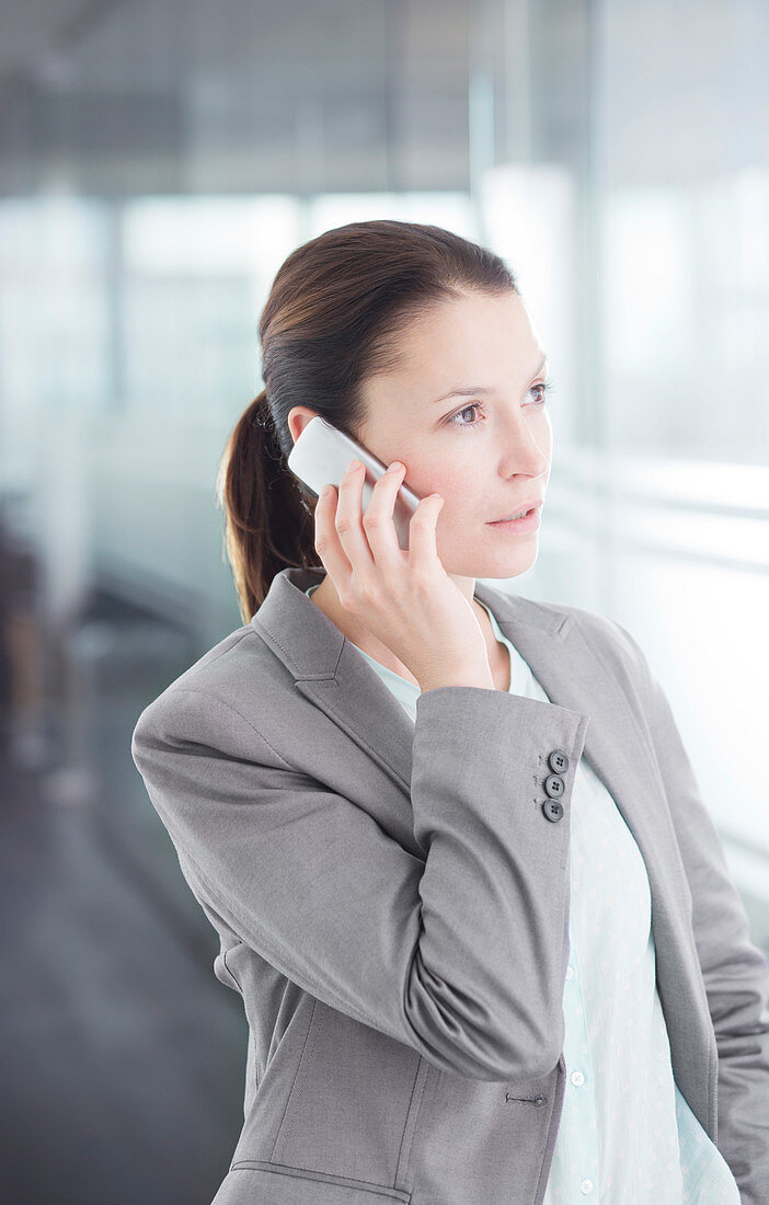 Businesswoman talking on cell phone