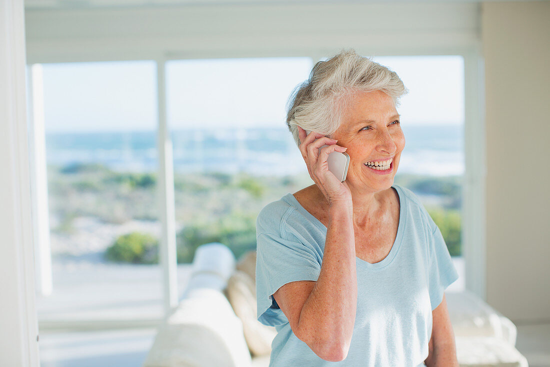 Senior woman talking on cell phone