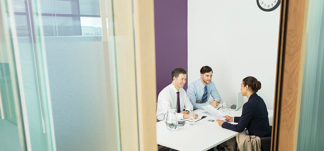 Business people talking in meeting